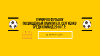 Турнир по футболу посвященный памяти Н.Н. Сергиенко